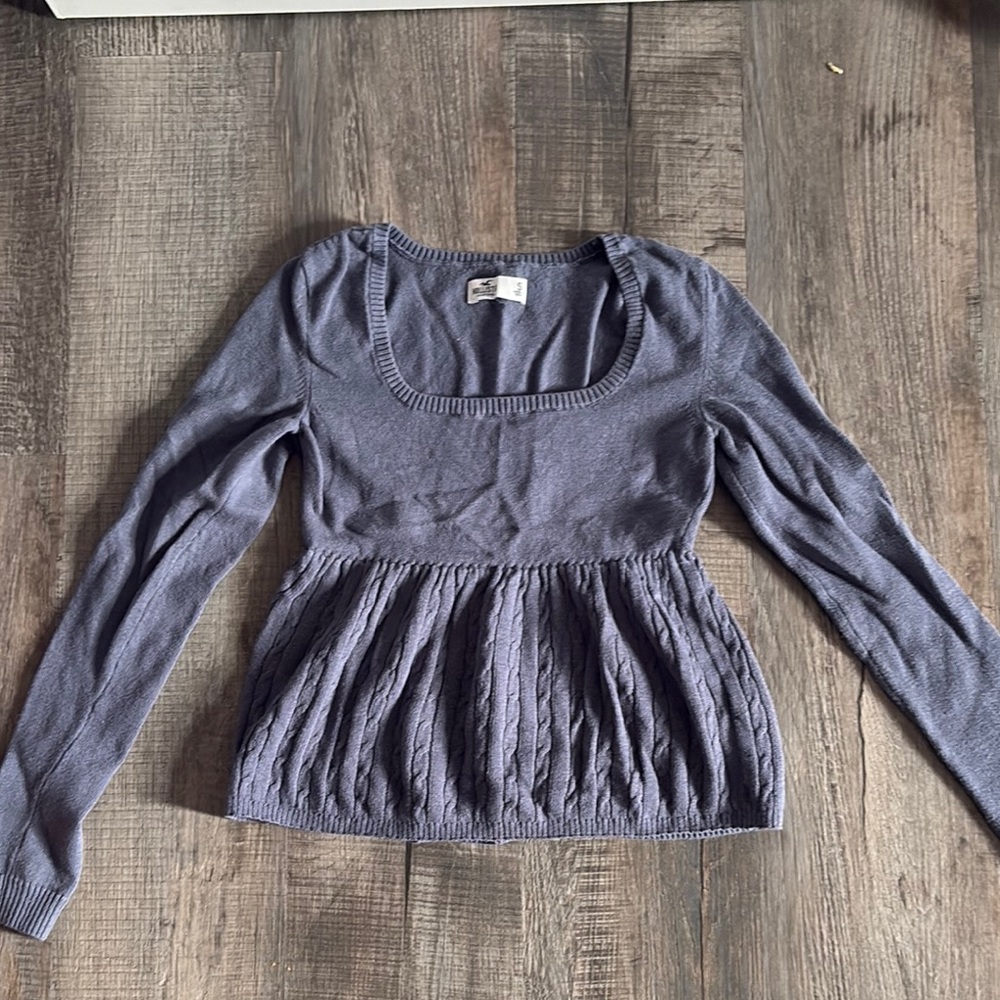 Women's Long Sleeve Knit Top - Gray